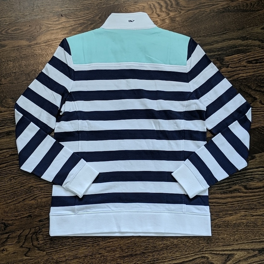 Women's Vineyard Vines Shep Shirt Navy and White M - Picture 4 of 4
